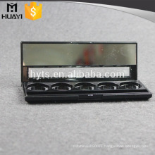 wholesale black empty eyeshadow case with mirror